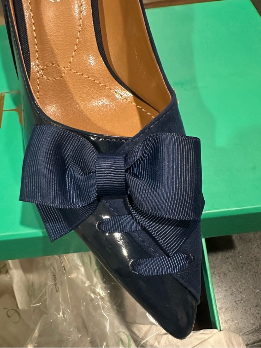 J.Renee Navy Blue Bow Heels